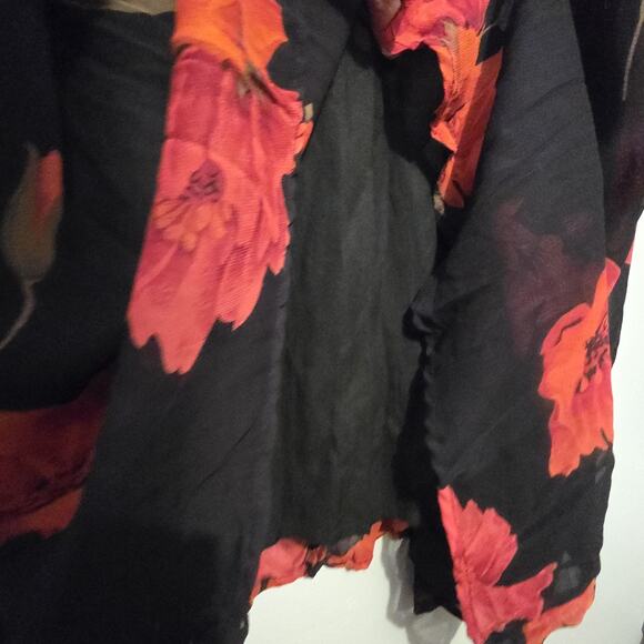 Vtg 90s Y2K Dark Floral Skirt NWT Women Plus 3X Black Red Whimsigoth Grunge Goth - Picture 4 of 15